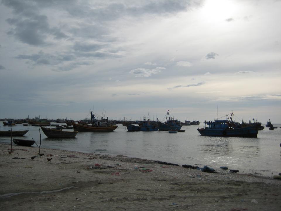 Fishing boats in Mui Ne harbour